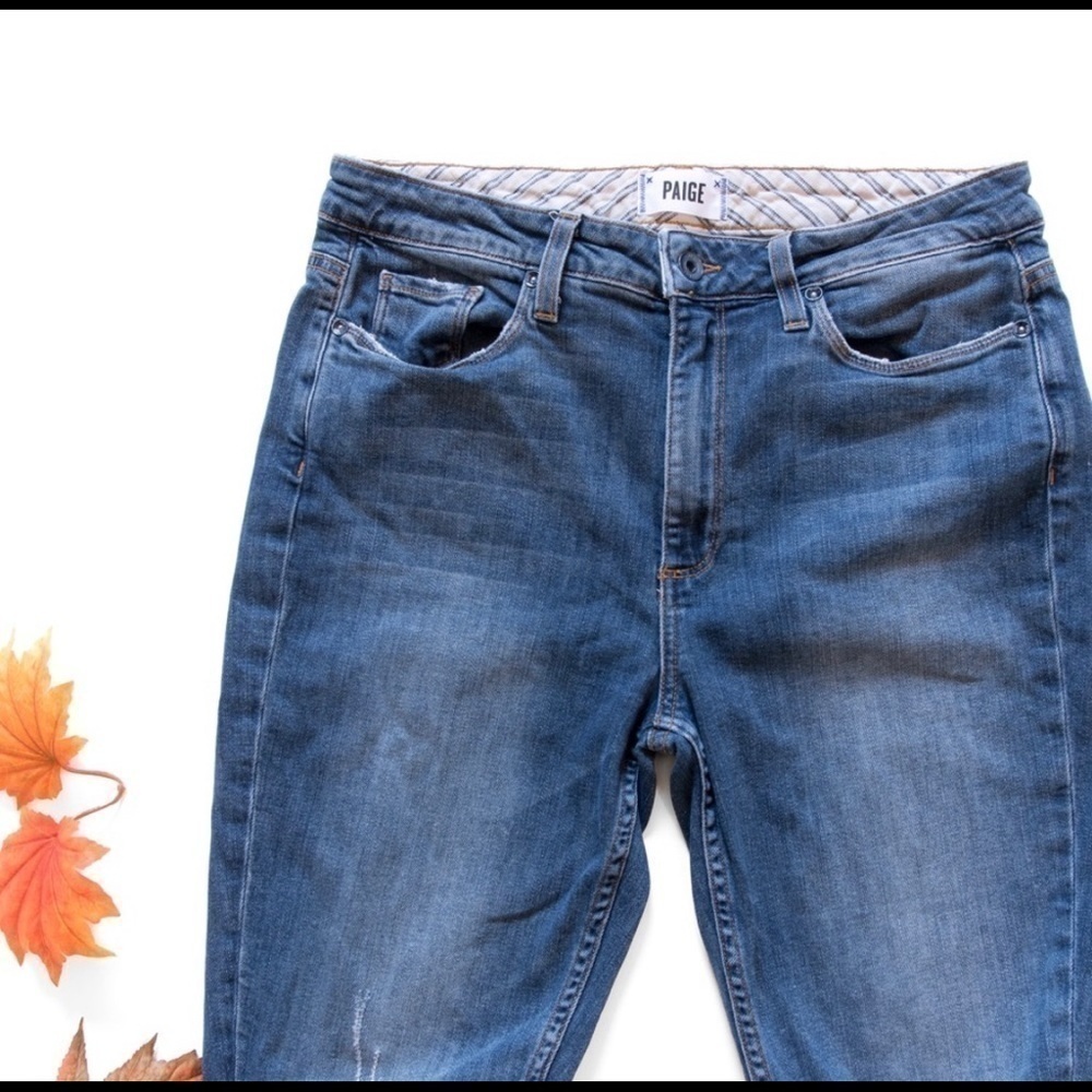 Paige Carter Slim Jeans Amanda Destructed EUC Size 30 - Picture 5 of 9